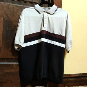 David Taylor Striped Polo